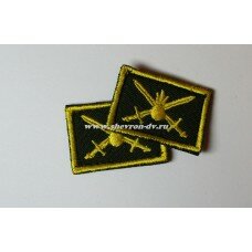 Петличный знак "Авиация ВВС" (желтая нить)