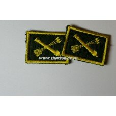 Петличный знак "Войска ПВО" (желтая нить)